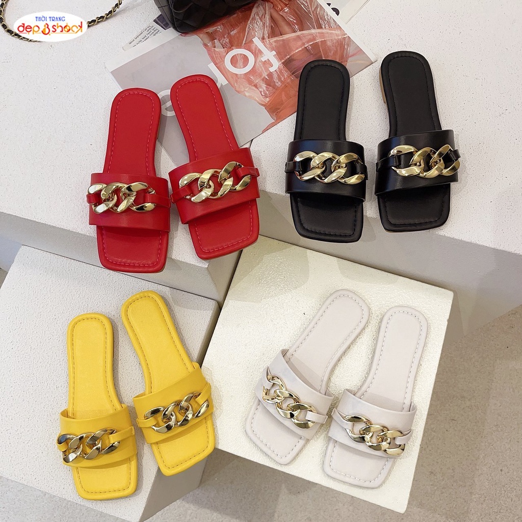 Dép lê quai ngang bigsize dép quai ngang nữ cao cấp bản xích có size lớn 42 43