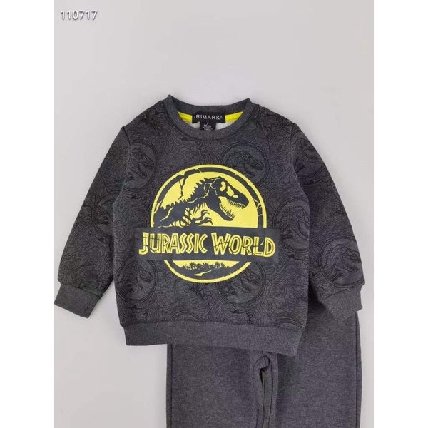 Bộ nỉ Primark khủng long xám bé trai