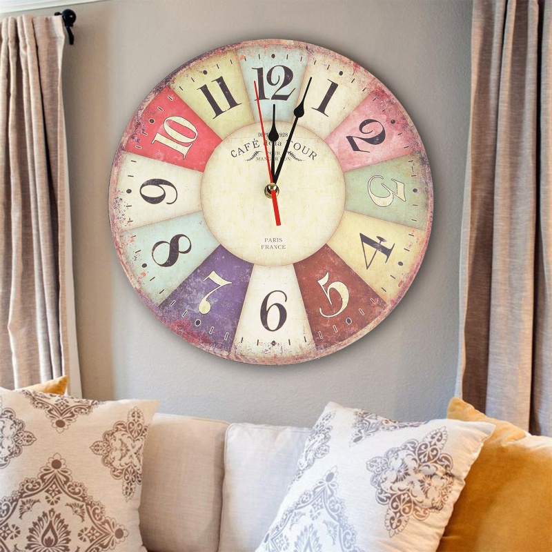 Đồng Hồ Treo Tường Hình Con Gà Trống Phong Cách Vintage