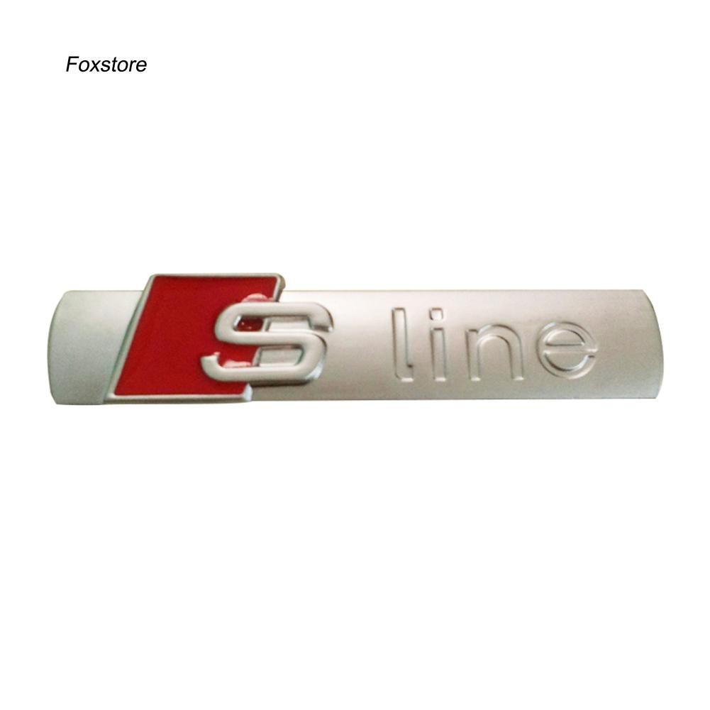Sticker kim loại 3D dán xe hơi Audi Sline cao cấp