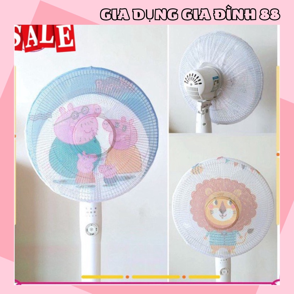 Lưới Vải Bọc Lồng Quạt Máy Có Dây Rút An Toàn Cho Bé Mẫu Hoạt Hình Dễ Thương 88057