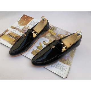 GIÀY lười nam hàn quốc da bóng trơn cách điệu hàn quốc