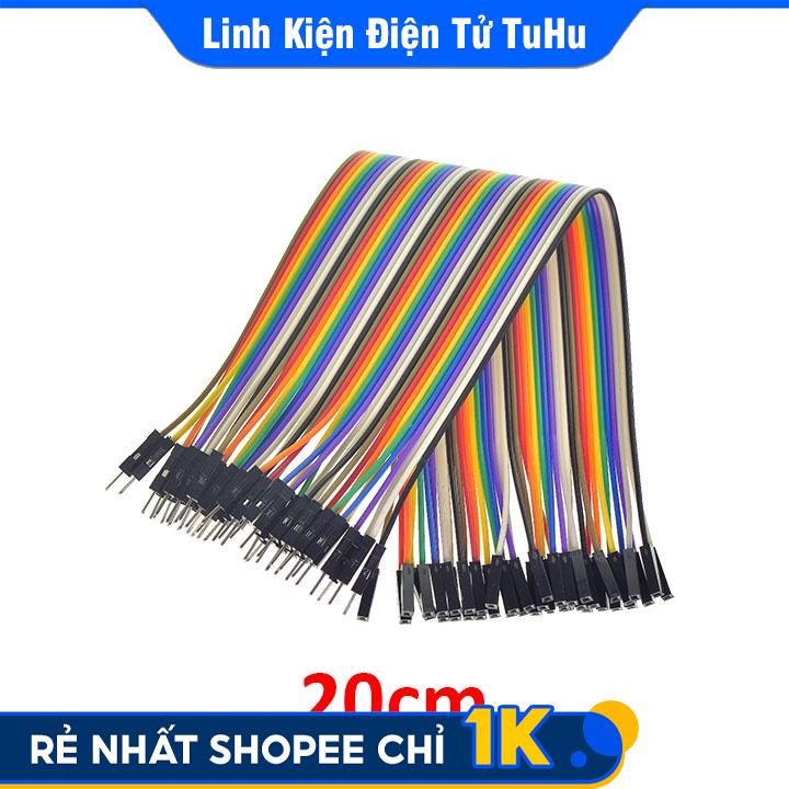 Bộ Sợi Dây Nối 40P Dài 21Cm ( 2 Đầu Đực Cái ) - Dây Cắm Test Mạch