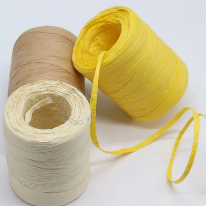 Cuộn Sợi cọ Raffia móc túi xách , mũ đi biển