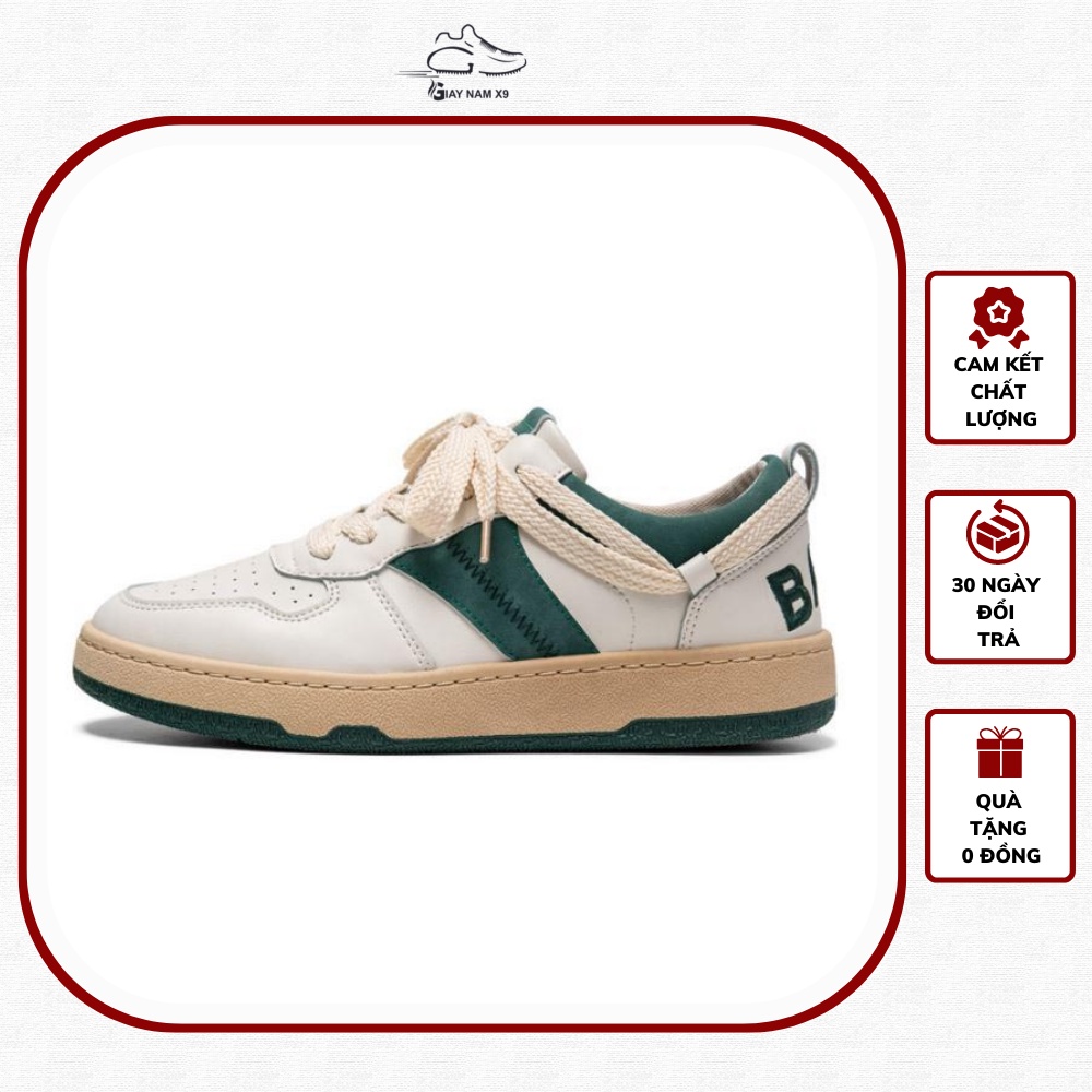 Giày sneakers thể thao da nam cao cấp DD101, phong cách trẻ trung năng động, đế cao su non đi cực êm