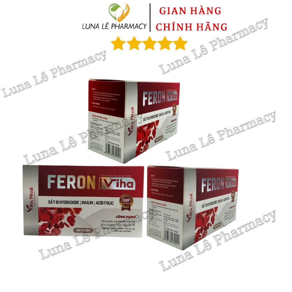 Viên uống bổ sung Sắt FERON Viha hộp 60 viên