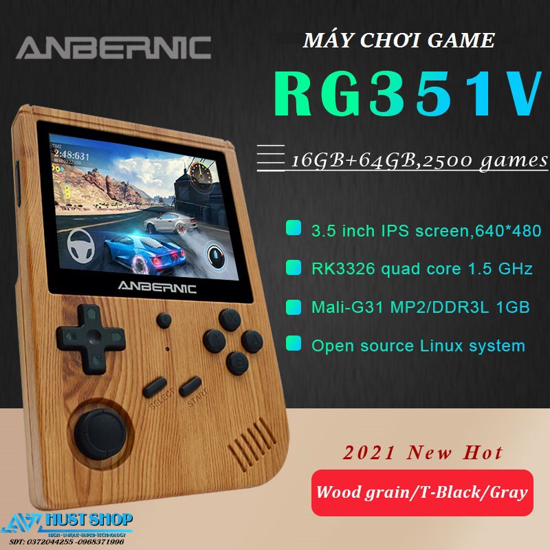 Máy Chơi Game RG351V Màn Hình 3.5inch IPS Hỗ Trợ 20+ Dòng Game PSP/PS1/N64... Tích Hợp 2400+ Trò Chơi | WebRaoVat - webraovat.net.vn