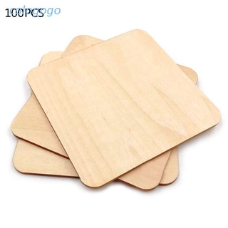 Set 100 thẻ gỗ hình vuông 20mm dùng để trang trí