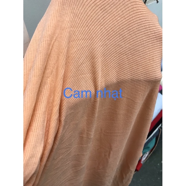 Thun gân lụa 100% cotton co giãn 4c