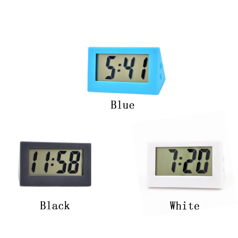 Đồng hồ điện tử màn hình LCD mini để bàn DIY cho học sinh tùy chọn màu sắc