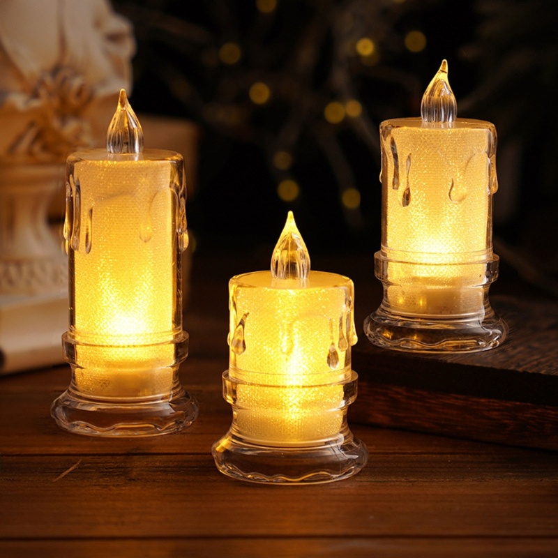 Đèn LED Pha Lê Điện Tử Không Lửa Trang Trí Giáng Sinh