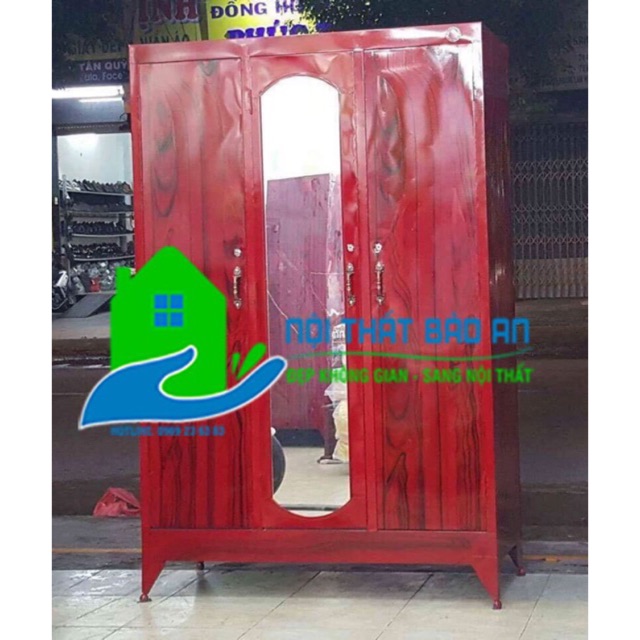 Tủ sắt quần áo giá rẻ cao 1m8 ngang 1m4