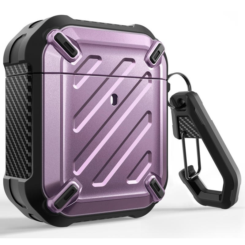 Vỏ Bảo Vệ Hộp Sạc Tai Nghe Airpods 1 & 2 Họa Tiết SUPCASE Ubub Pro Gồ Ghề Có Móc Khóa