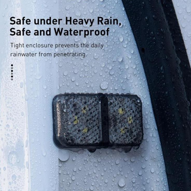 Set 2 Đèn LED BASEUS Dành Cho Xe Hơi Với 6 Bóng LED Độ Sáng Cao Tự Động Nhấp Nháy Cảnh Báo An Toàn