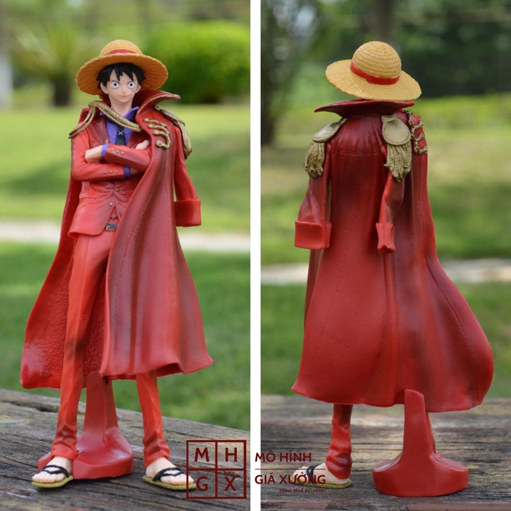 Mô hình One Piece luffy mũ rơm áo choàng đỏ bản kỉ niệm 20 năm cao 25cm , figure mô hình one piece , mô hình giá xưởng