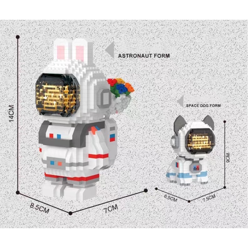 Bộ Đồ Chơi Lắp Ráp Phi Hành Gia Độc Đáo Thú Vị Dành Cho Bé