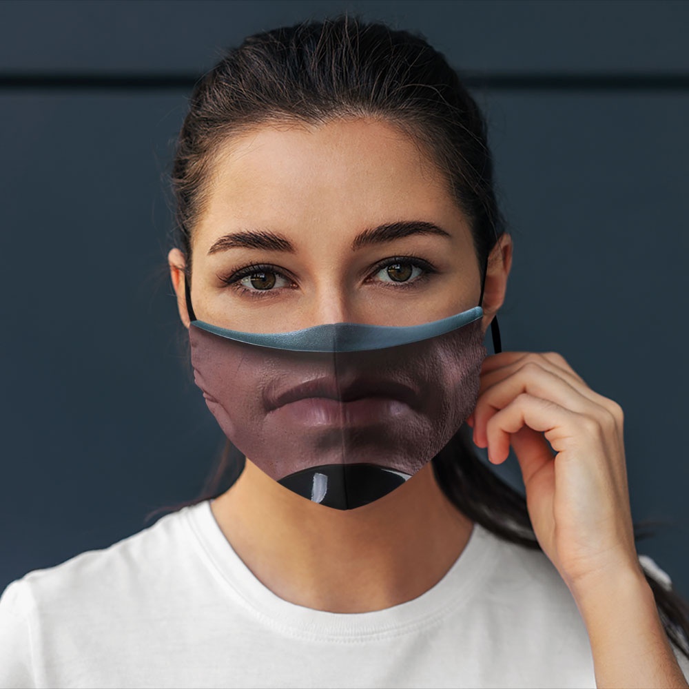 khẩu trang vải cá tính Mặt Người_1329 CARTWELL dây đeo mềm, đeo thoải mái, không đau tai, dễ thở, thoáng khí