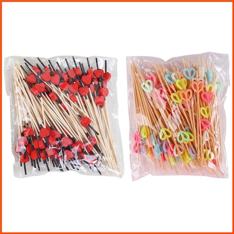 Set 100 Xiên Tre Ăn Trái Cây / Bánh Tráng Miệng Dùng Một Lần