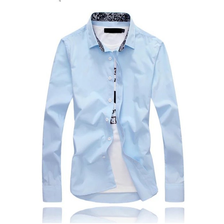 [SALE OFF] BST Sơ mi nam dài tay cổ hoa dáng ôm màu xanh đen | BigBuy360 - bigbuy360.vn