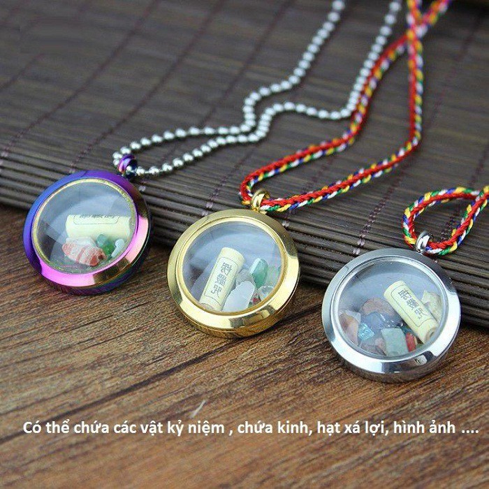 Dây chuyền locket inox thời trang nam nữ lưu giữ kỷ vật