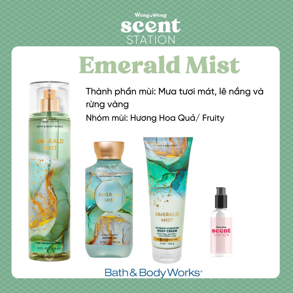 Bộ Sản Phẩm Chăm Sóc Cơ Thể Toàn Diện BBW mùi Emerald Mist