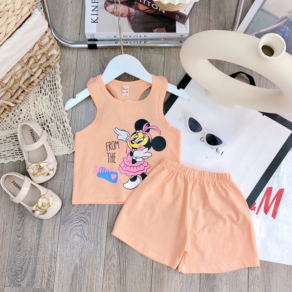 Bộ ba lỗ phối hình chuột mickey siêu xinh cho bé gái