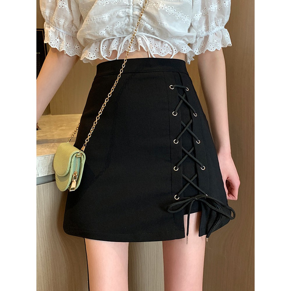 [Mã FADIRECT20 giảm 20K đơn 150K] Chân váy chữ A đan dây eo cao thời trang trẻ trung nữ tính | BigBuy360 - bigbuy360.vn
