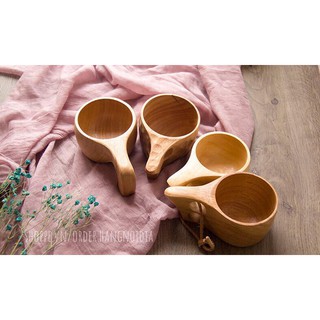 Cốc gỗ cao su kuksa