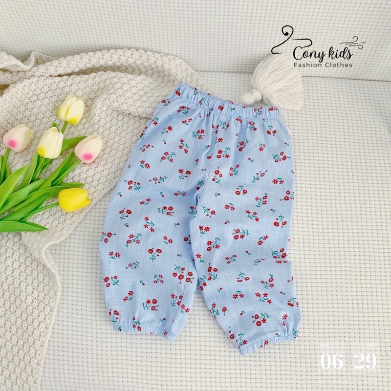 CONY KIDS - Quần Bom Dáng Lửng Hoa Nhí Dáng Alibaba Cho Bé Gái (quần tránh muỗi)