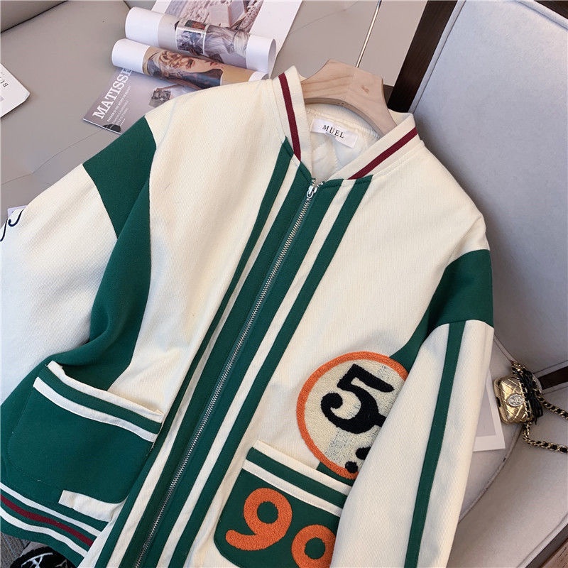 Áo Khoác Bóng Chày Phong Cách Retro Mỹ Thời Trang Xuân Thu 2022 Mới Cho Nam Nữ