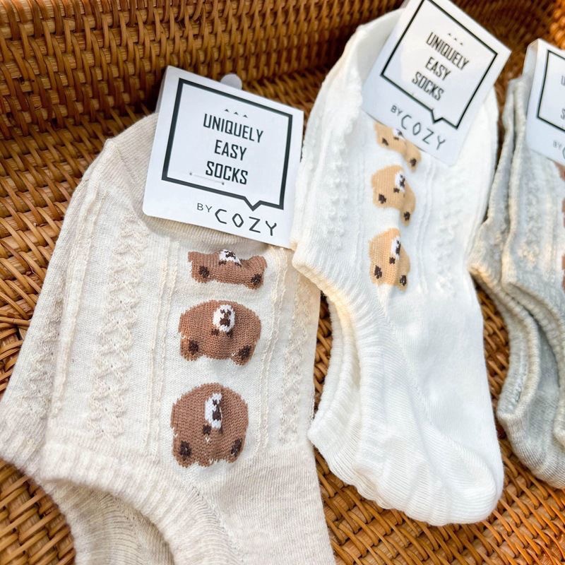 Vớ Thuyền Thoáng Khí Họa Tiết Hoạt Hình Phong Cách Nhật Bản