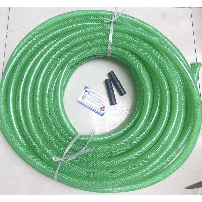 Dây vòi ti ô lưới phi 21 18mm tặng kèm 2 sâu nối