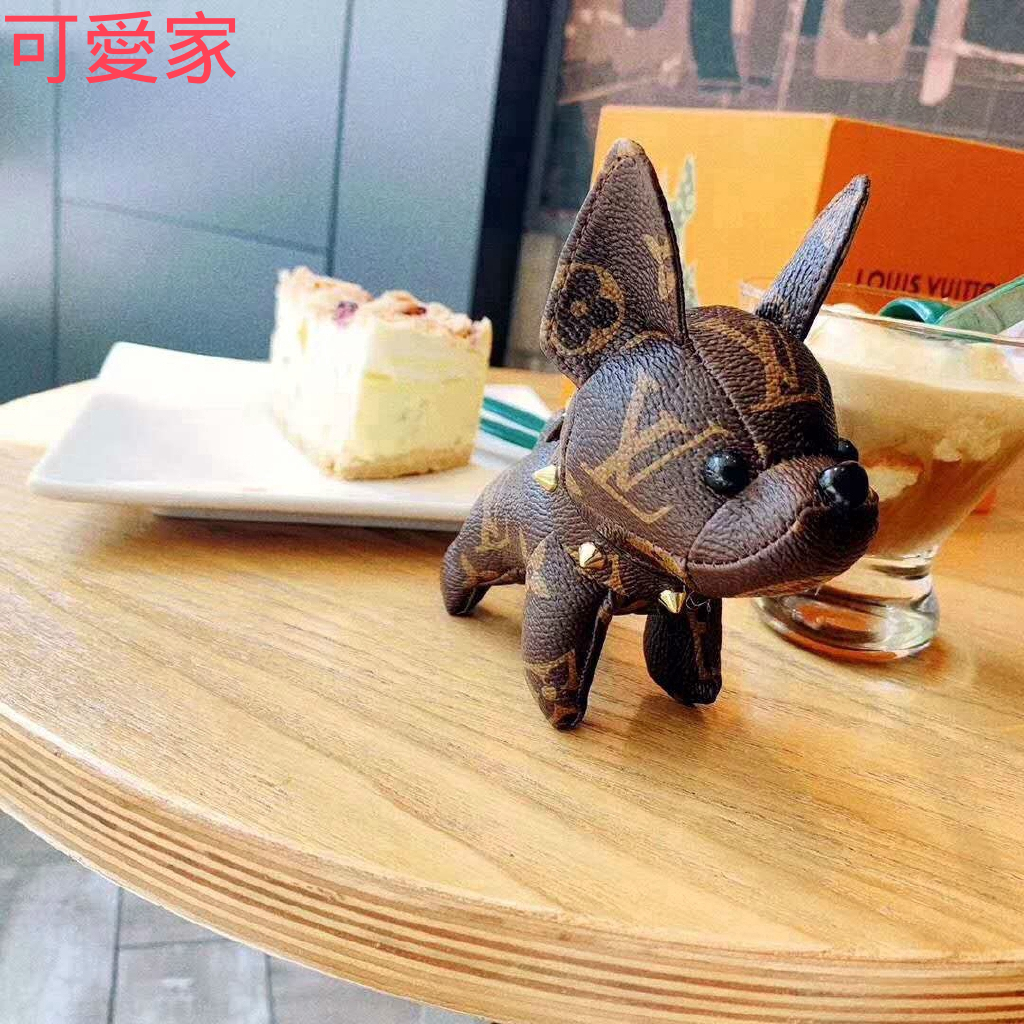 Chú Chó Bull Louis Vuitton LV Pháp Dễ Thương Trang Trí Xe Hơi / Móc Khóa