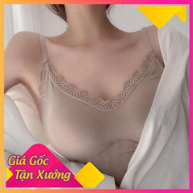 [SIÊU SALE Áo Bra 2 Dây Dáng Dài Chất Mềm Mịn