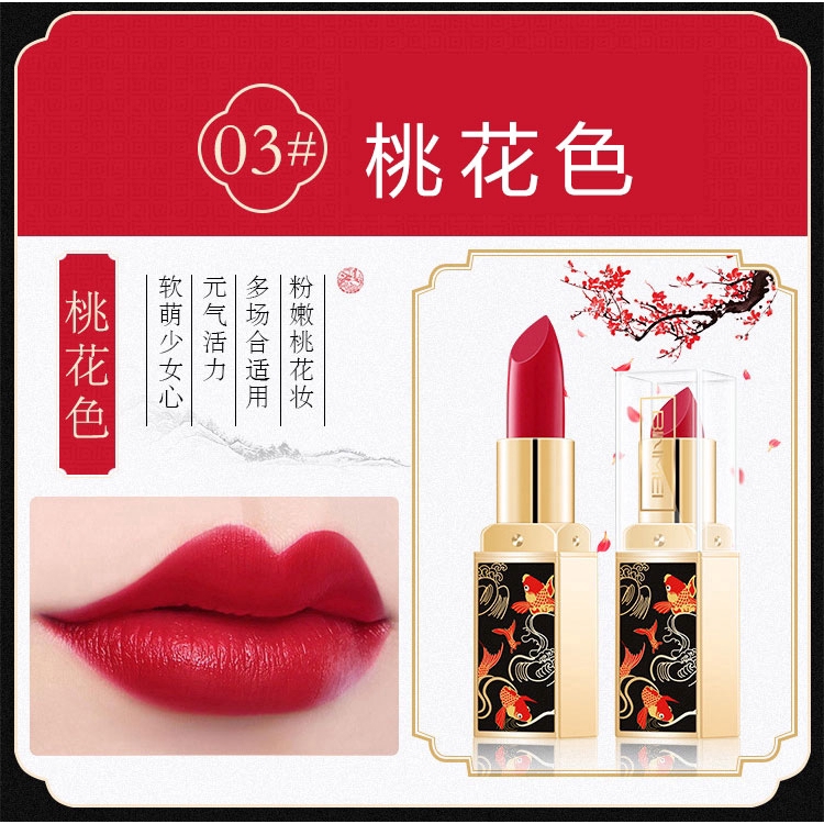 Son Môi 6 Màu Tùy Chọn Lâu Trôi Cao Cấp