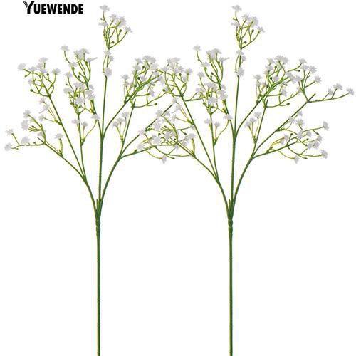 Nhánh hoa baby giả màu trắng trang trí đẹp