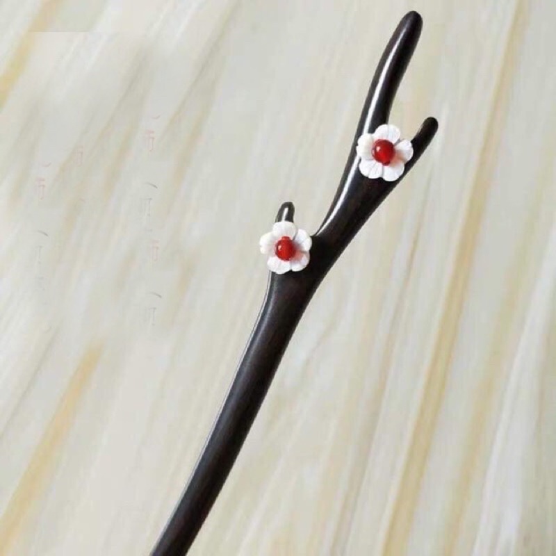 Trâm gỗ cổ trang cao cấp đính hoa