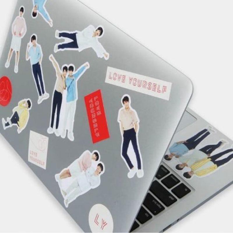 Bộ 101 Miếng Dán Trang Trí Hình Nhóm Nhạc BTS