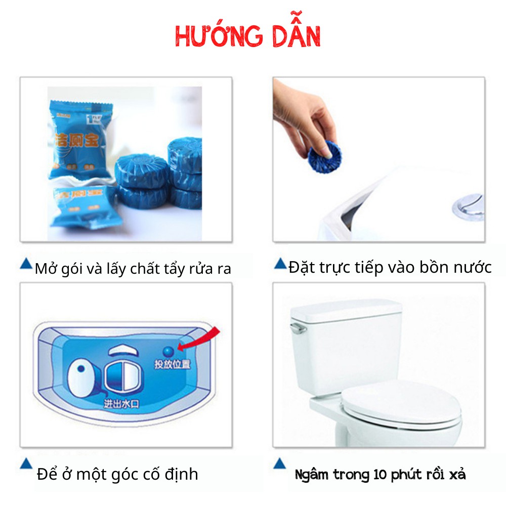 Viên thả bồn cầu , viên tẩy bồn cầu , diệt vi trùng , khử mùi nhà vệ sinh hiệu quả TIME.HOME