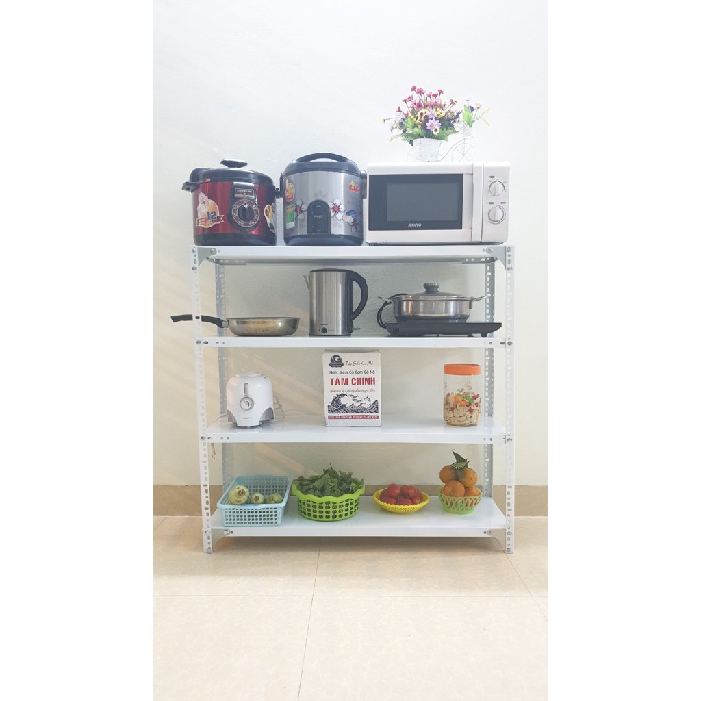 Giá kệ bếp đựng đồ gia dụng đa năng,kệ để lò vi sóng vật dụng trong bếp sắp xếp nhà cửa gọn gàng loại 4 tầng rộng 40cm