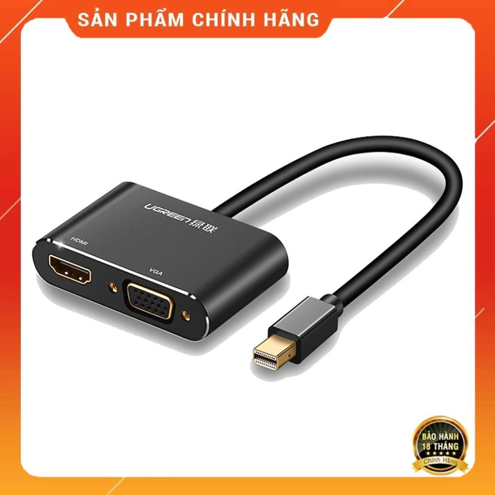 Cáp Chuyển Mini Displayport To HDMI & VGA Ugreen 20422 Màu Đen - Hàng Chính Hãng ✔HÀNG CHÍNH HÃNG ✔