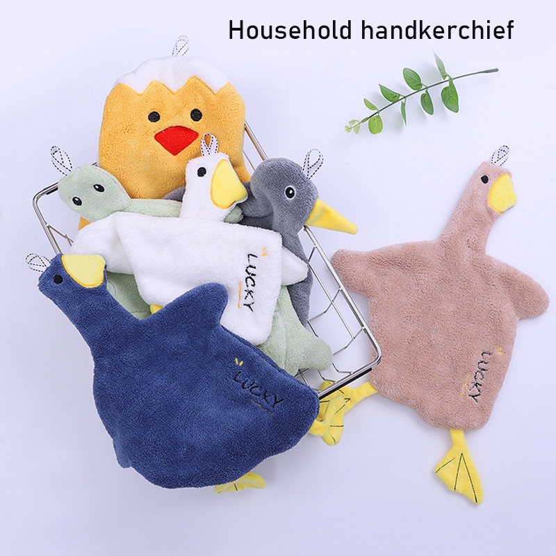 Only HOUSE Khăn Lau Tay Treo Nhà Vệ Sinh Dày Dặn Thấm Hút Tốt Hình Gấu / Vịt Dễ Thương