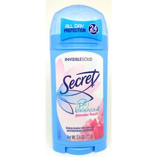 Lăn  Khử Mùi Dạng Sáp SECRECT INVISIBLE SOLID PH balanced power fresh 73g của Mỹ