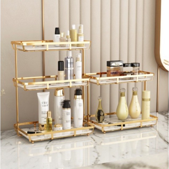 Kệ 3 tầng đựng đồ vật dụng nhà vệ sinh GOLDEN MARBLE BATHROOM RACK