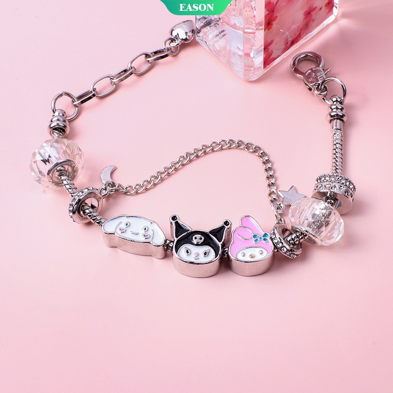 Sản Phẩm Mới Nhất 2021 Vòng Tay/Vòng cổ Hạt Hợp Kim Hình Cinnamoroll Và Kuromi Hoạt Hình Dễ Thương Làm Quà Tặng Ngày Lễ Tình Nhân Cho Nam Và Nữ