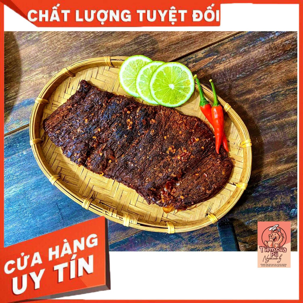 [ 100% Thịt Bò Sạch ]-Thịt bò khô miếng, khô bò mềm cay siêu ngon nhà làm đặc sản Đà Nẵng loại đặc biệt 200gr | BigBuy360 - bigbuy360.vn