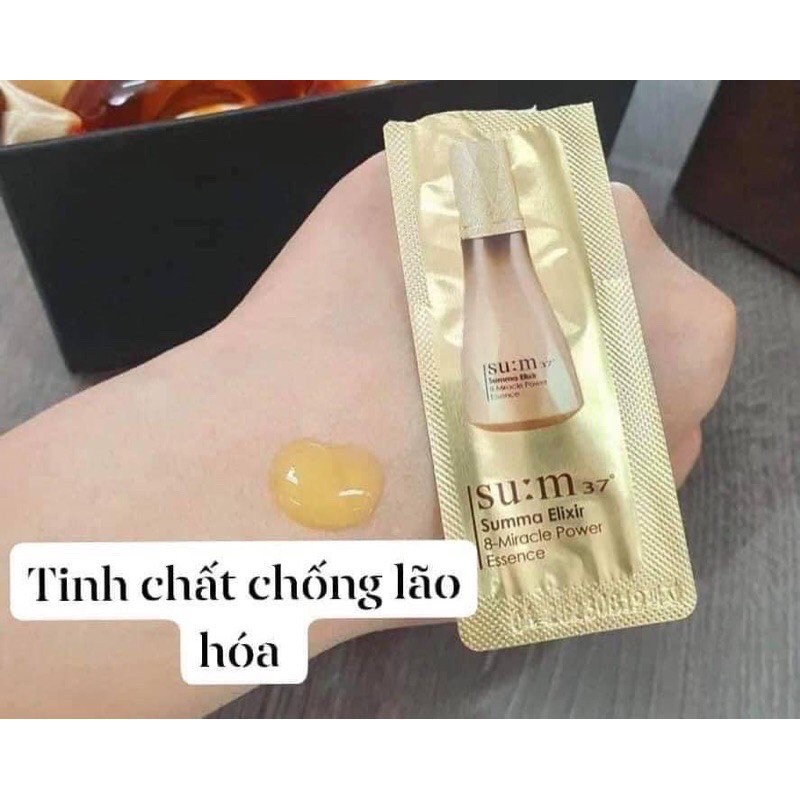 10 gói tinh chất thần kỳ chống lão hóa căng da siêu đắt đỏ Sum 8-Miracle Power Essence gói 1ml - giảm nhăn, sinh colagen