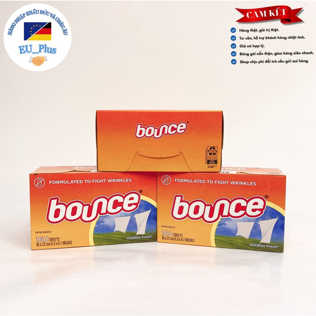 Giấy thơm Bounce 160 lá, tách lẻ 30 tờ