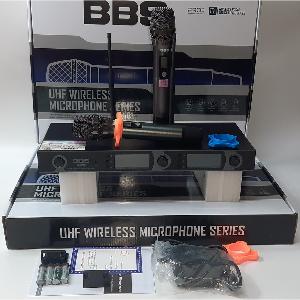 micro KHÔNG DÂY BBS U898 HÁT KARAOKE CHUYÊN NGHIỆP