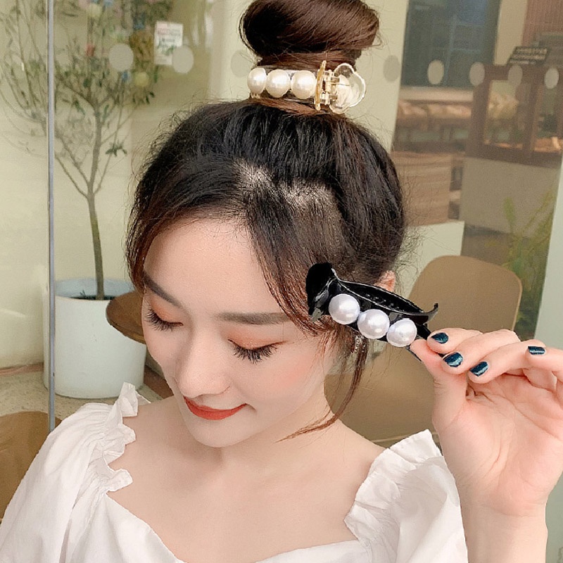 Kẹp tóc gắn ngọc trai đáng yêu cho nữ